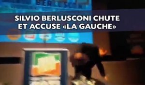Silvio Berlusconi chute lors d'un meeting et accuse «la gauche»