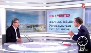 Les 4 Vérités-Jean-Luc Mélenchon : "Hollande, c'est le bubble gum que le Che consommait"