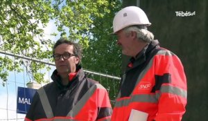 Malansac (56). Installation d'un pont-rail pour supprimer le passage à niveau