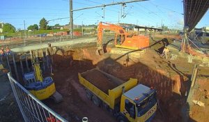 Travaux en gare de Redon en Timelapse