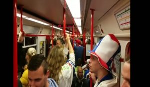 Hockey sur glace - ChM : Les supporters font la fête dans le metro