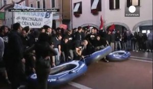 Italie : violences en marge d'un meeting du chef de la Ligue du Nord