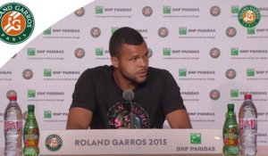 Conférence de presse Jo-Wilfried Tsonga Roland-Garros 2015 / Quart de finale