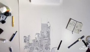 Impressionnant: Il dessine New York à la main