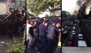 Grève des taxis contre UberPop : images amateur des violences