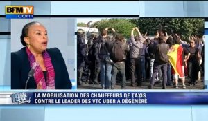 Taxis: "Les violences sont inadmissibles", martèle Taubira