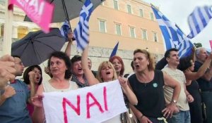 Les partisans du "oui" manifestent aussi en Grèce