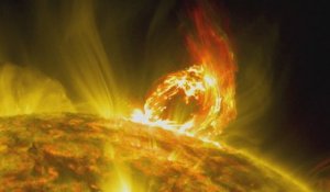 Une éruption solaire filmée de près par la Nasa, en 42 secondes