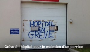 Grève à l'hôpital de Montdidier (80), vendredi 3 juillet 2015