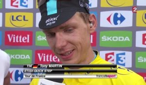 VIDÉO - La joie du nouveau maillot jaune Tony Martin