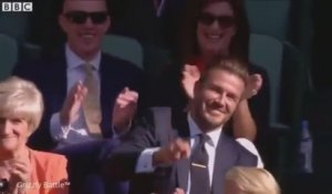 Quand Beckham attrape une balle à Wimbledon !