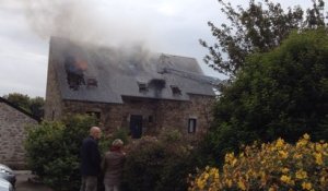 Une maison ravagée par le feu