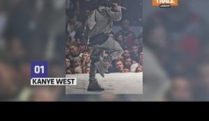 Le pantalon de Kanye West  craque sur scène
