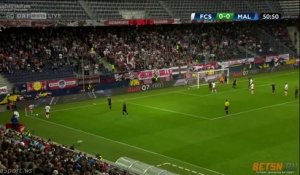 le missile en pleine lucarne d'Andreas Ulmer lors de FC Salzburg - Malmö FF
