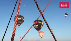 Le Lorraine Mondial Air Ballons vu du ciel, à bord du "Pearl Balloon"