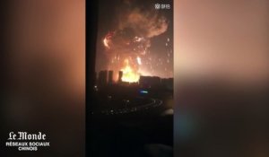 Vidéo : gigantesques explosions dans la ville de Tianjin en Chine