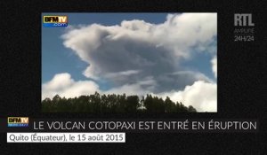 Les Équatoriens immortalisent l'éruption du volcan Cotopaxi