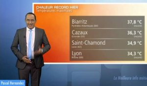 Chaleur record en France samedi, jusqu'à 38°