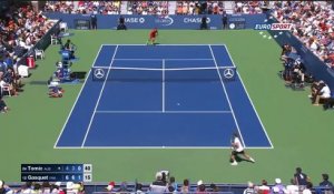 US Open : Richard Gasquet joue à côté du filet