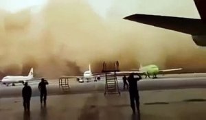 Tempête de sable à l'aéroport d'Amman