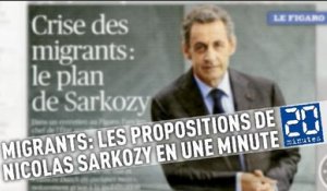 Migrants: Les propositions de Nicolas Sarkozy en une minute