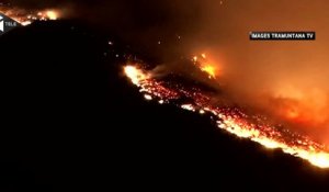 Les collines des Pyrénées-Orientales transformées en brasier