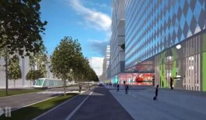 Le futur siège ADIDAS au Quartier d'Affaires du Wacken en 3D
