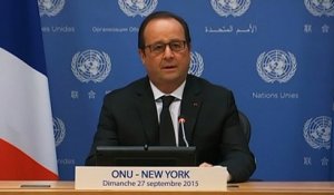 Déclaration du président au sujet des premières frappes en Syrie