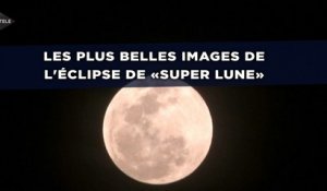 Les plus belles images de la «super Lune de sang» dans le monde