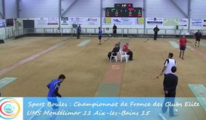 Troisième tour, tir progressif, Montélimar contre Aix-les-Bains, Club Elite Masculin J1, Sport Boules, saison 2015 / 2016