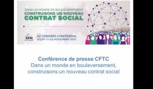 Conference de presse CFTC du 6 octobre 2015