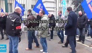 Les policiers en colère mobilisés à Troyes