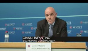 Foot - UEFA : Infantino «Pas juste de se prononcer avant la fin de l'affaire»