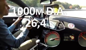 1000 m départ arrêté en Peugeot 308 GTI