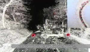 Accident de car en Gironde:le camion s'est déporté sur la gauche