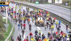 NDDL: le périphérique de Nantes bloqué par les manifestants