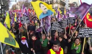 Manifestation pour réclamer "justice" après l'assassinat de trois Kurdes à Paris en 2013