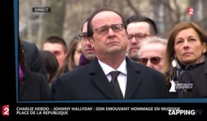 Charlie Hebdo : L’hommage en musique de Johnny Hallyday place de la République (vidéo)