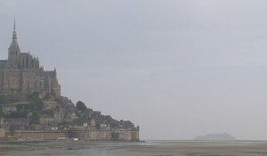 La montée des eaux s'accélère dans la baie du Mont Saint Michel