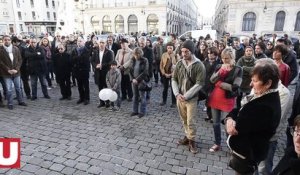 Manifestation d'hommage aux victimes des attentats à Reims