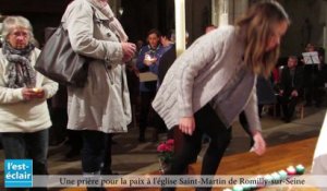 Une prière pour la paix à l'église Saint-Martin à Romilly-sur-Seine