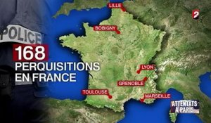 Enquête suite aux attentats : 168 perquisitions menées dans 19 départements français