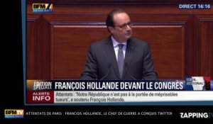 Attentats de Paris : François Hollande, le chef de guerre a conquis Twitter