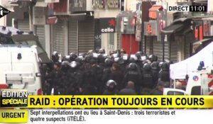 Images d'une des interpellations à Saint-Denis