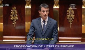 Prolongation de l'état d'urgence : discours de Manuel Valls devant l'Assemblée nationale