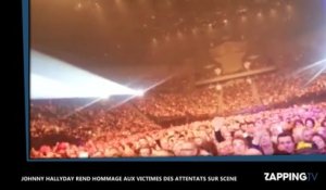 Attentats de Paris : Johnny Hallyday rend hommage aux victimes pendant son concert