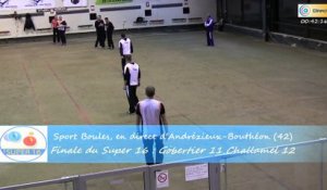 Mène 10, finale du Super 16 Masculin, Challamel contre Gobertier, Sport Boules, Andrézieux-Bouthéon 2015