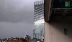 À Manchester, un gratte-ciel "chante" à cause du vent