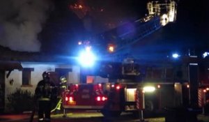 VIDEO. Violent incendie dans un pavillon à Selles-Saint-Denis (41)