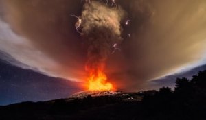 Spectaculaire orage volcanique lors de l'éruption de l'Etna